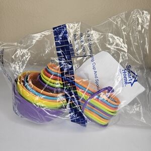 Smart Home Colorful Nesting Measuring Cups and Spoons Set - Purple